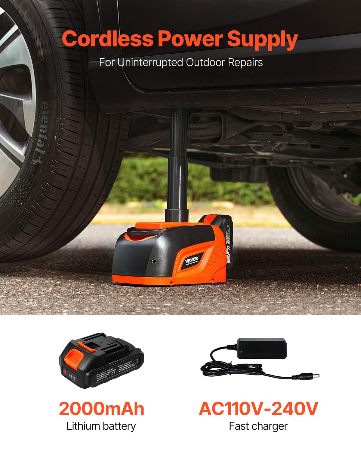 12V Electric Car Jack Kit with Impact Wrench – Portable Emergency Tire Repair Tool
