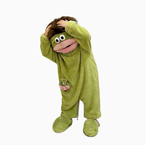 Plush Monster Hooded Onesie for Kids, Teens & Adults