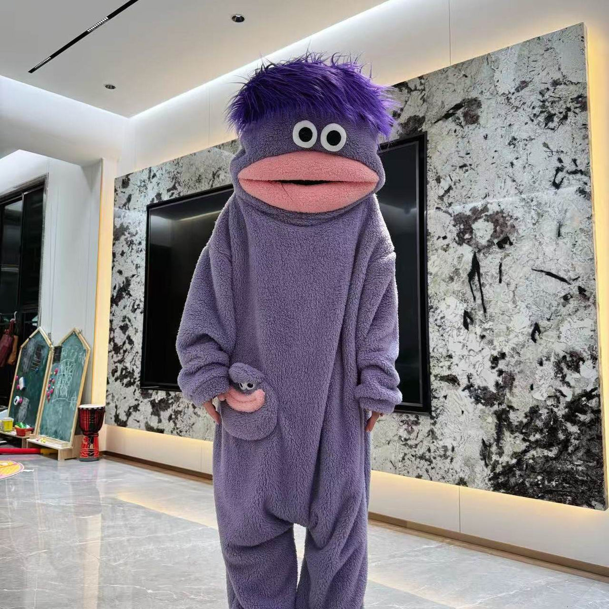 Plush Monster Hooded Onesie for Kids, Teens & Adults